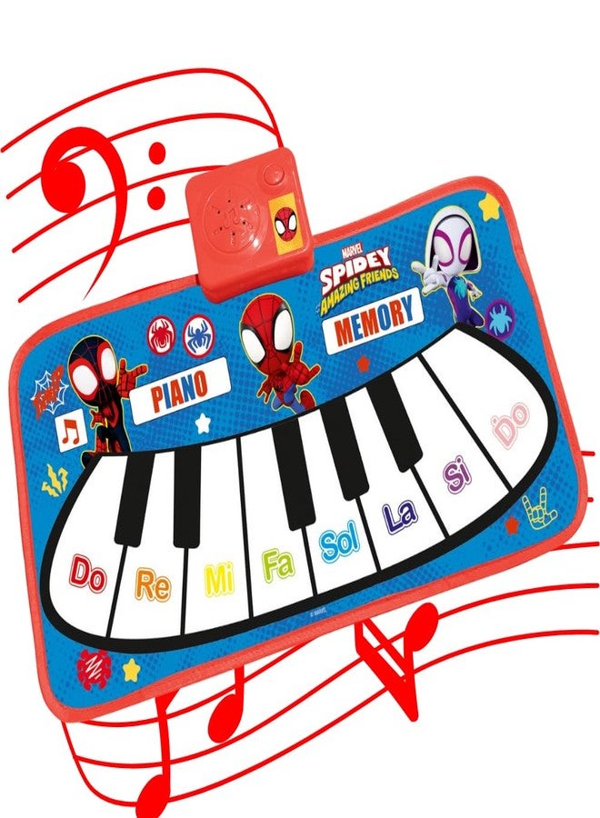 إستلو سجادة بيانو أرضية من إستيلو للأطفال الصغار | سجادة لعب للأطفال مع موسيقى و11 مفتاحًا | هدية موسيقية للأولاد والبنات من عمر 1 إلى 6 سنوات | لوحة مفاتيح تفاعلية للأطفال الصغار (سبايدرمان) - Image 1